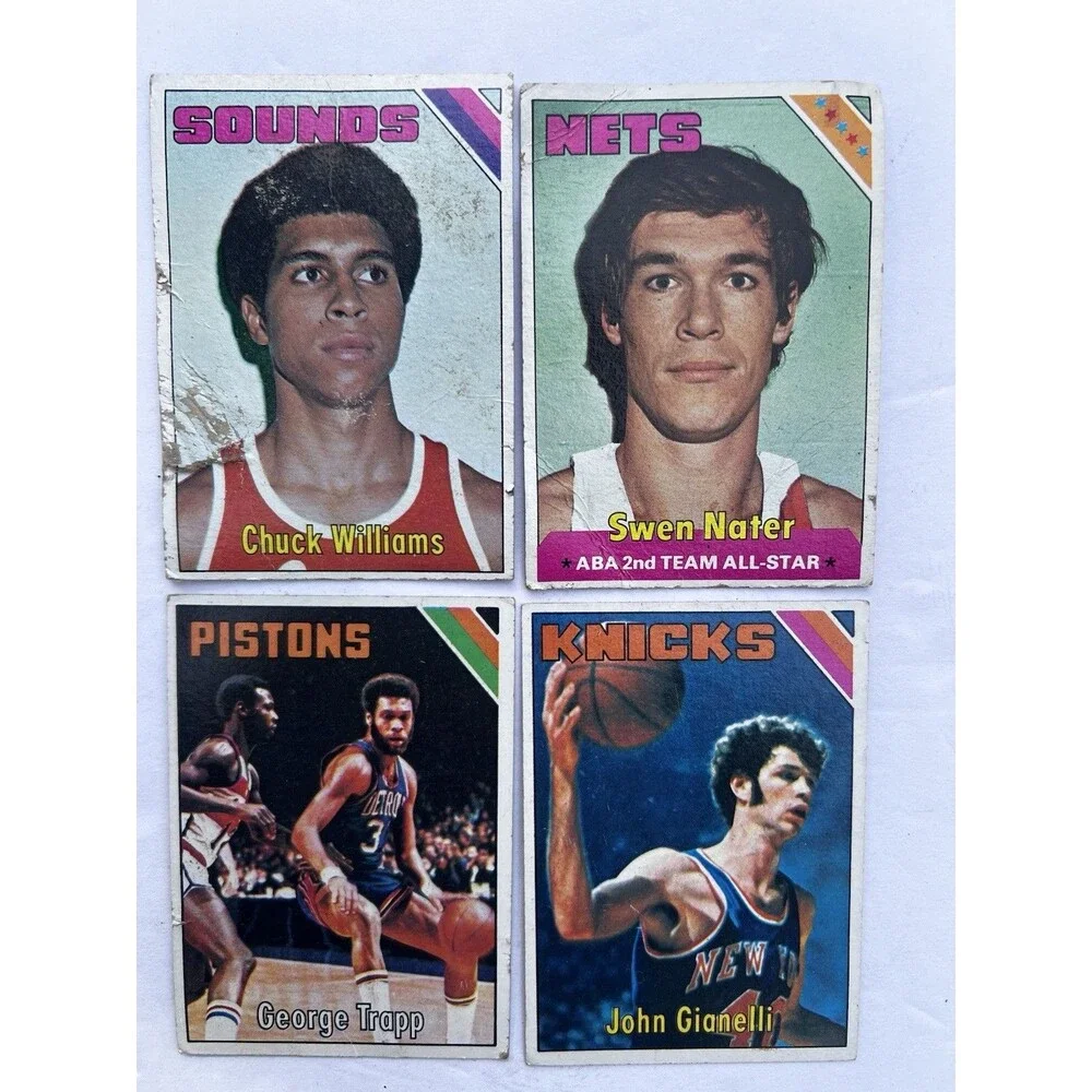 1975 Topps Basketball Lot of 4 NBA ABA Cards Sven Nater Chuck Williams John